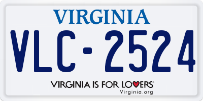 VA license plate VLC2524