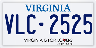VA license plate VLC2525