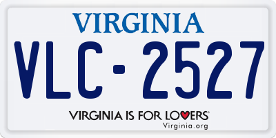 VA license plate VLC2527