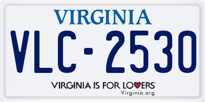 VA license plate VLC2530