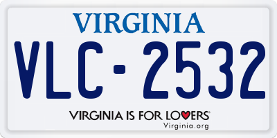 VA license plate VLC2532