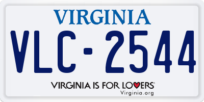 VA license plate VLC2544