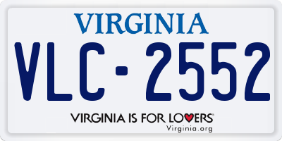 VA license plate VLC2552