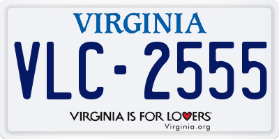 VA license plate VLC2555