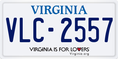 VA license plate VLC2557