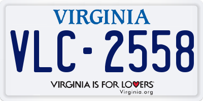 VA license plate VLC2558