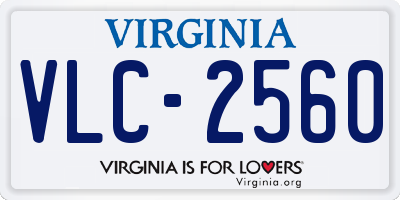 VA license plate VLC2560