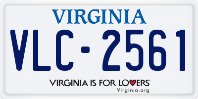 VA license plate VLC2561