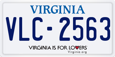 VA license plate VLC2563