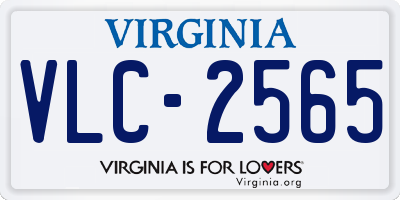 VA license plate VLC2565