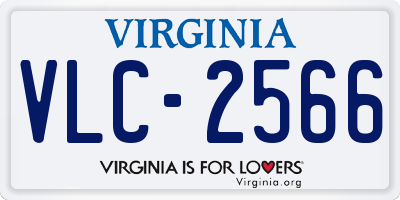 VA license plate VLC2566