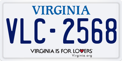 VA license plate VLC2568