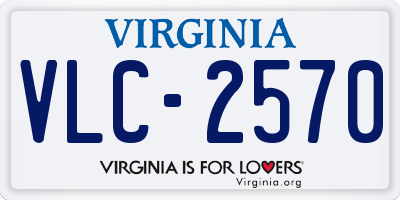 VA license plate VLC2570