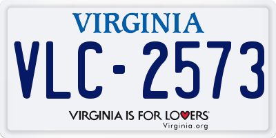 VA license plate VLC2573