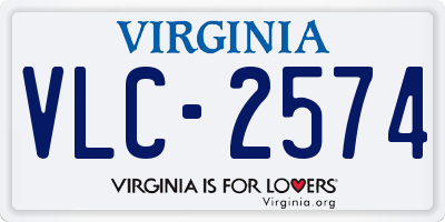 VA license plate VLC2574