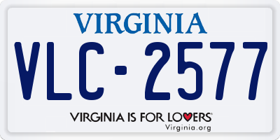 VA license plate VLC2577