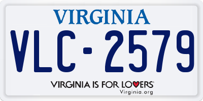 VA license plate VLC2579