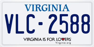 VA license plate VLC2588