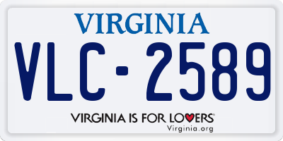 VA license plate VLC2589