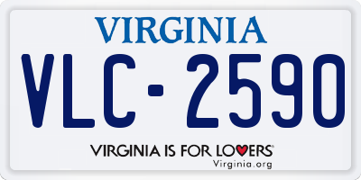 VA license plate VLC2590