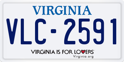VA license plate VLC2591