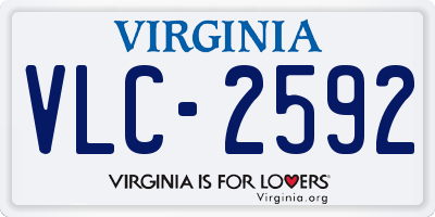 VA license plate VLC2592