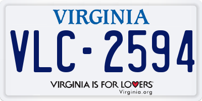 VA license plate VLC2594