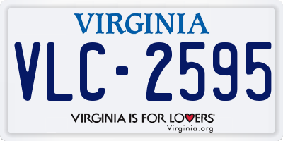 VA license plate VLC2595