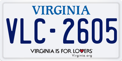 VA license plate VLC2605