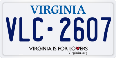 VA license plate VLC2607