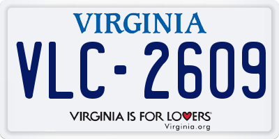 VA license plate VLC2609