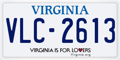 VA license plate VLC2613