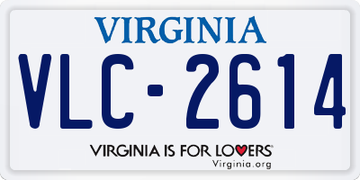 VA license plate VLC2614