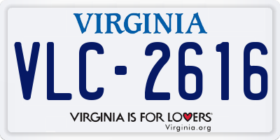 VA license plate VLC2616