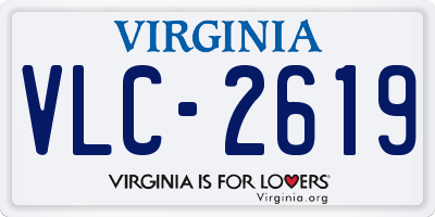 VA license plate VLC2619