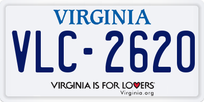 VA license plate VLC2620