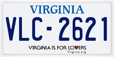 VA license plate VLC2621