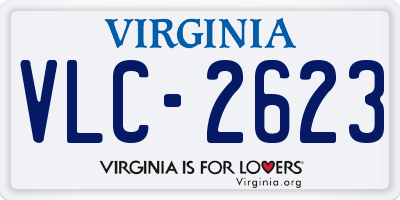 VA license plate VLC2623