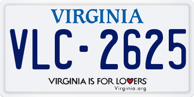 VA license plate VLC2625