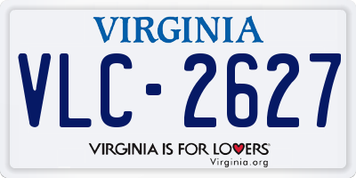 VA license plate VLC2627
