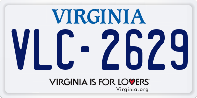 VA license plate VLC2629