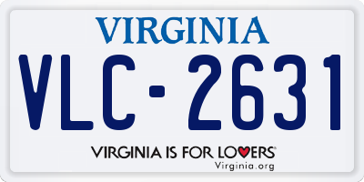 VA license plate VLC2631