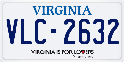 VA license plate VLC2632