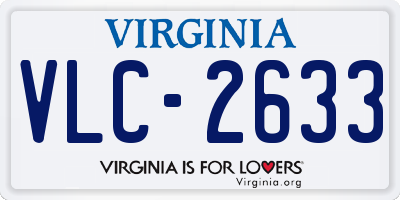 VA license plate VLC2633