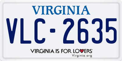 VA license plate VLC2635