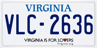 VA license plate VLC2636