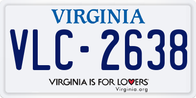 VA license plate VLC2638