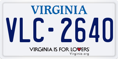 VA license plate VLC2640