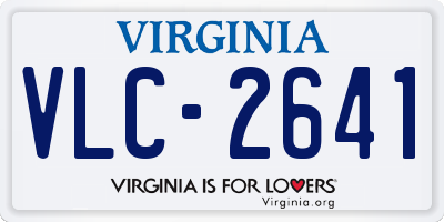 VA license plate VLC2641
