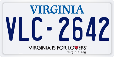 VA license plate VLC2642